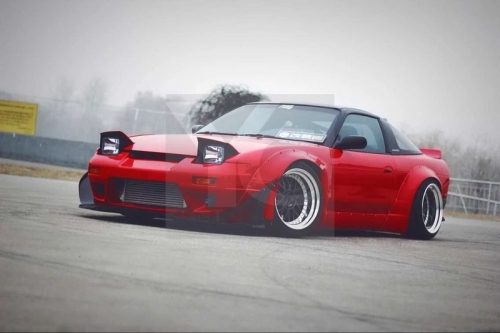 1989-1994 Nissan 180SX RPS13 GRD PD RB Style Wide Body Kit including Front Bumper, Fender Flare Kit, Rear Diffuser & Wing