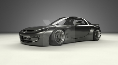 1992-1997 Mazda RX7 FD3S GRD PD RB V2 Style Wide Body Kit including Front Bumper, Lip, Fender Flare Kit, Rear Diffuser & Rear Wing