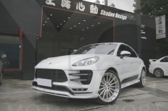 2014-2018 Porsche Macan Turbo AS Black Label Style Body Lip Kit including Front Lip, Side Skirt, Rear Diffuser, Rear Caps