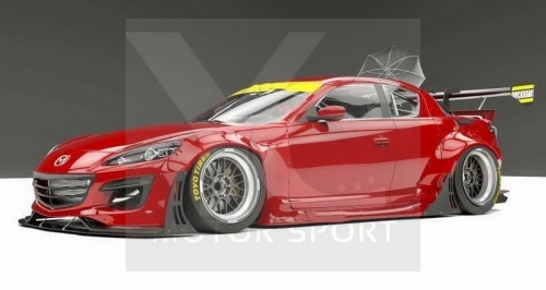 2009-2012 Mazda RX-8 SE3P PD RB Style Wide Body Kit incl. Front Lip, Fender Flare, Side Skirts, Rear Diffuser & Wing