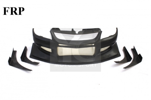 2004-2007 Mitsubishi Lancer Evolution 8-9 VTX Cyber Version Style Front Bumper with Diffuser & Canard