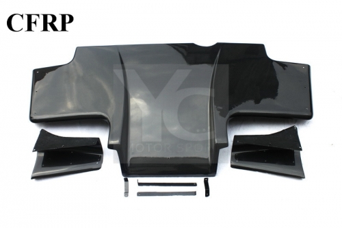 1995-1998 Nissan Skyline R33 GTR TS Type1 Style Rear Diffuser with Metal Fitting Accessories 3pcs