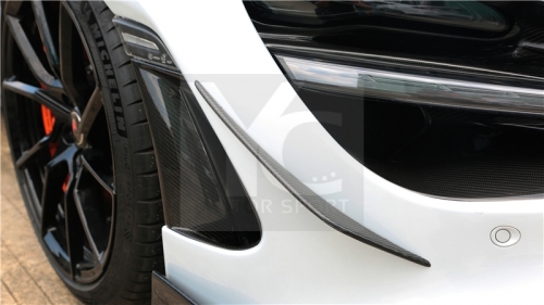 2017-2021 McLaren 720S Coupe & Spider OEM Style Front Bumper Side Vents Dry Carbon Fiber