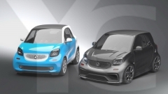 2015-2017 Smart Fortwo C453 AMG Style Body Kit including Front Bumper, Side Skirt , Rear Bumper & Muffler Tips, Roof Wing