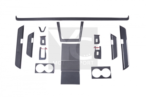 Car-Styling Dry Carbon Fiber DCF Model 3 Interior Trim Kit Fit For 2023-2024 TESLA Model 3 Interior Trim Kit Twill Carbon Weave