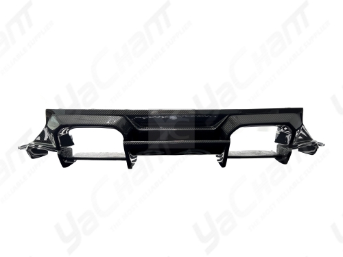 Car-Styling Dry Carbon Fiber DCF APN Style Rear Diffuser & Rear Lip Fit For 2023-2024 BMW G87 M2